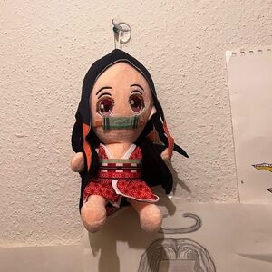 Nezuko Plush Doll - Black Hair, Red Kimono